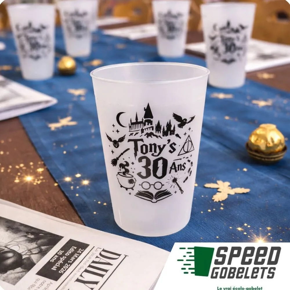 Gobelets personnalisés pour un anniversaire thème sorciers