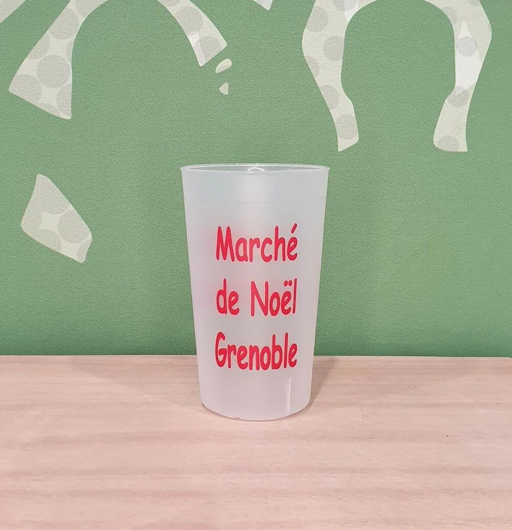 Gobelets personnalisés pour un marché de Noël